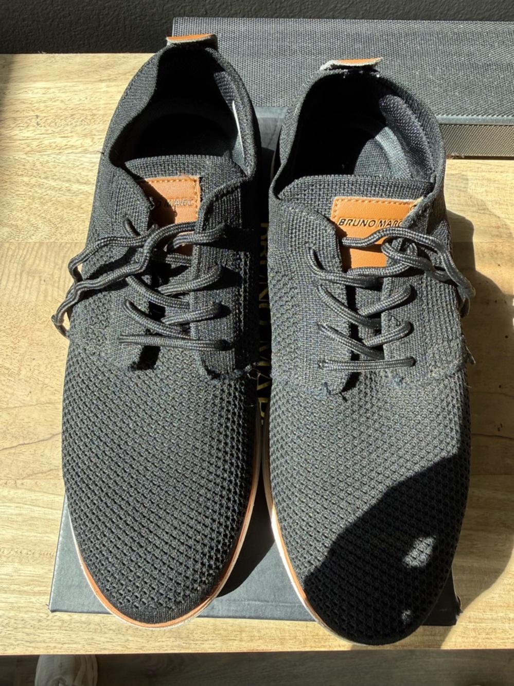 Bruno Marc Men's KnitFlex Breeze Mesh Sneakers Oxford Lace-up Lightweight shoes